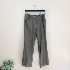 [Liz Claiborne] Black & Ivory Houndstooth Print Wide Leg Pants